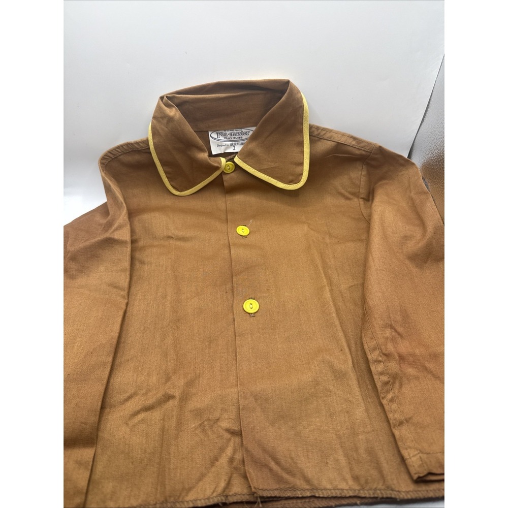Vintage Pla-master Play‎ Suits Size 2 Brown Country Western Top (60-70s)